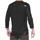 100% Airmatic 3/4 Sleeve Jersey - Black/Red - Large [MPN: 40018-00007]