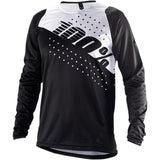 100% R-Core Long-Sleeve Jersey - Black/White - XL [MPN: 40005-00013]