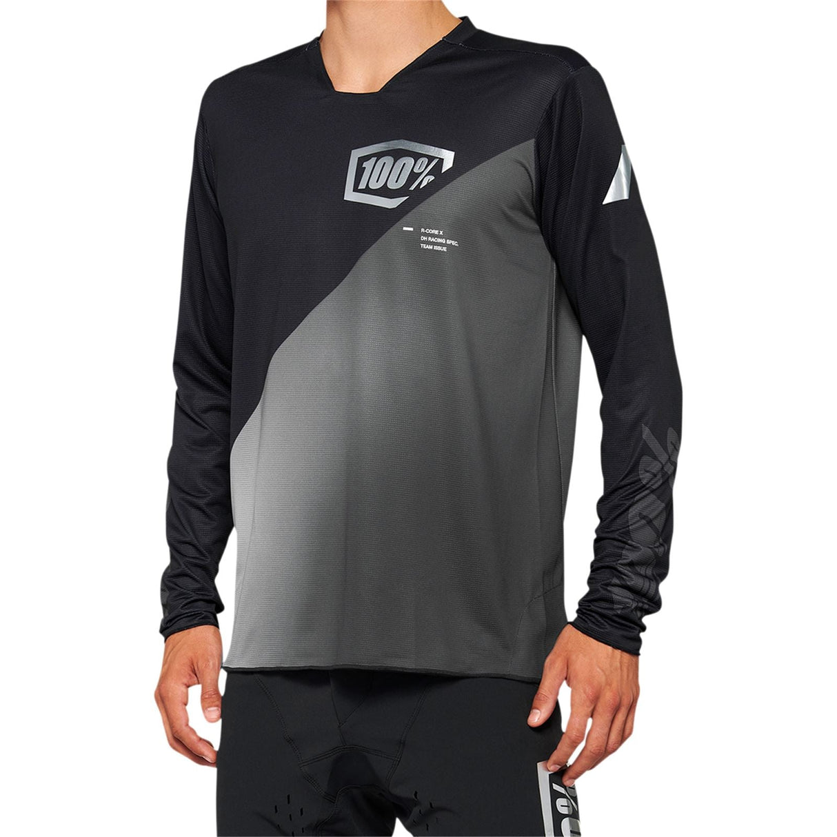 100% R-Core-X Long-Sleeve Jersey - Black/Gray - XL [MPN: 40000-00003]