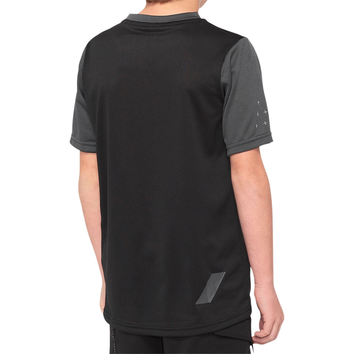 100% Youth Ridecamp Jersey - Short-Sleeve - Black/Charcoal - Large [MPN: 40031-00002]
