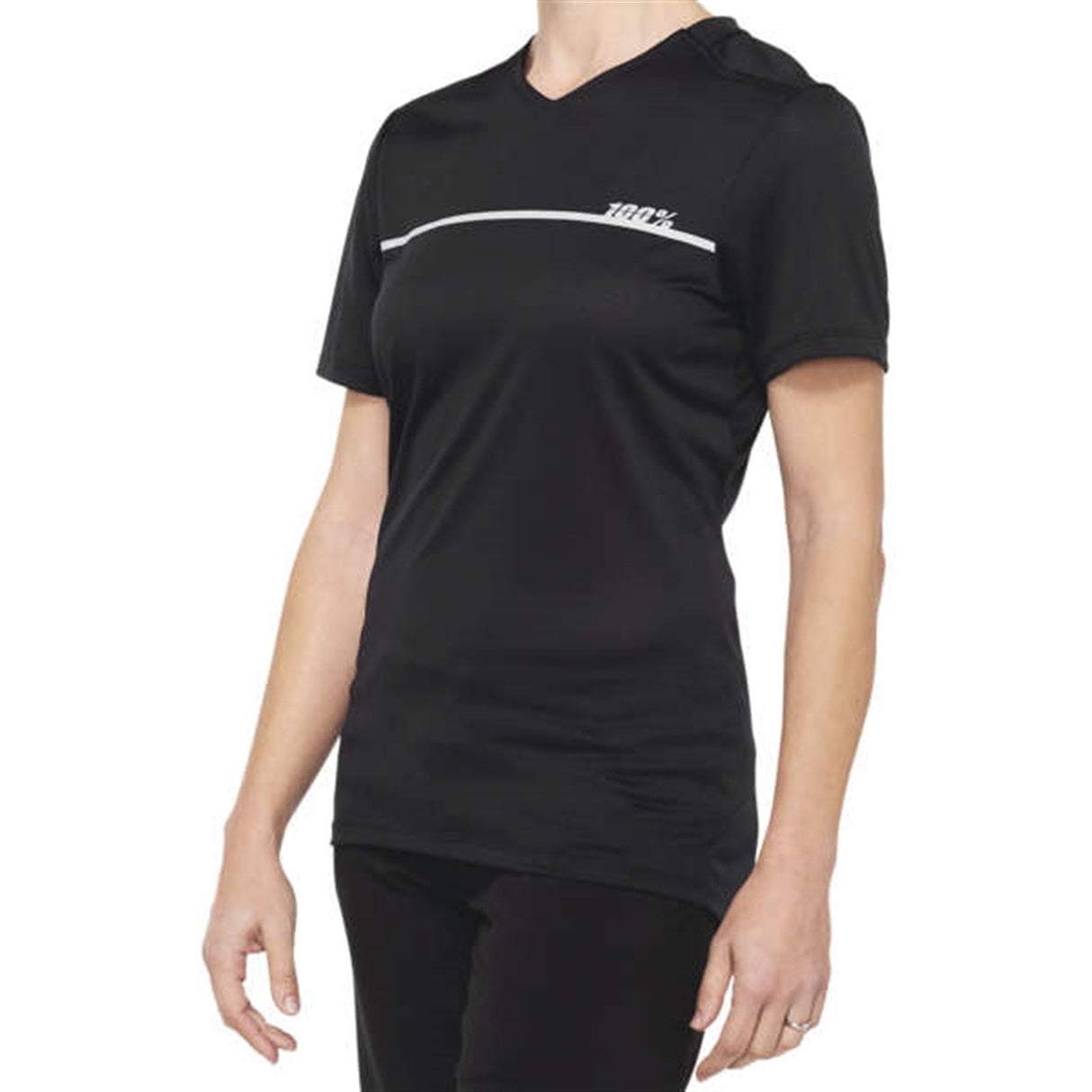 100% Women's Ridecamp Jersey Black/Grey, Small [MPN: 40035-00002]