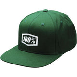 100% Icon Snapback Hat - Green - One Size [MPN: 20044-00002]