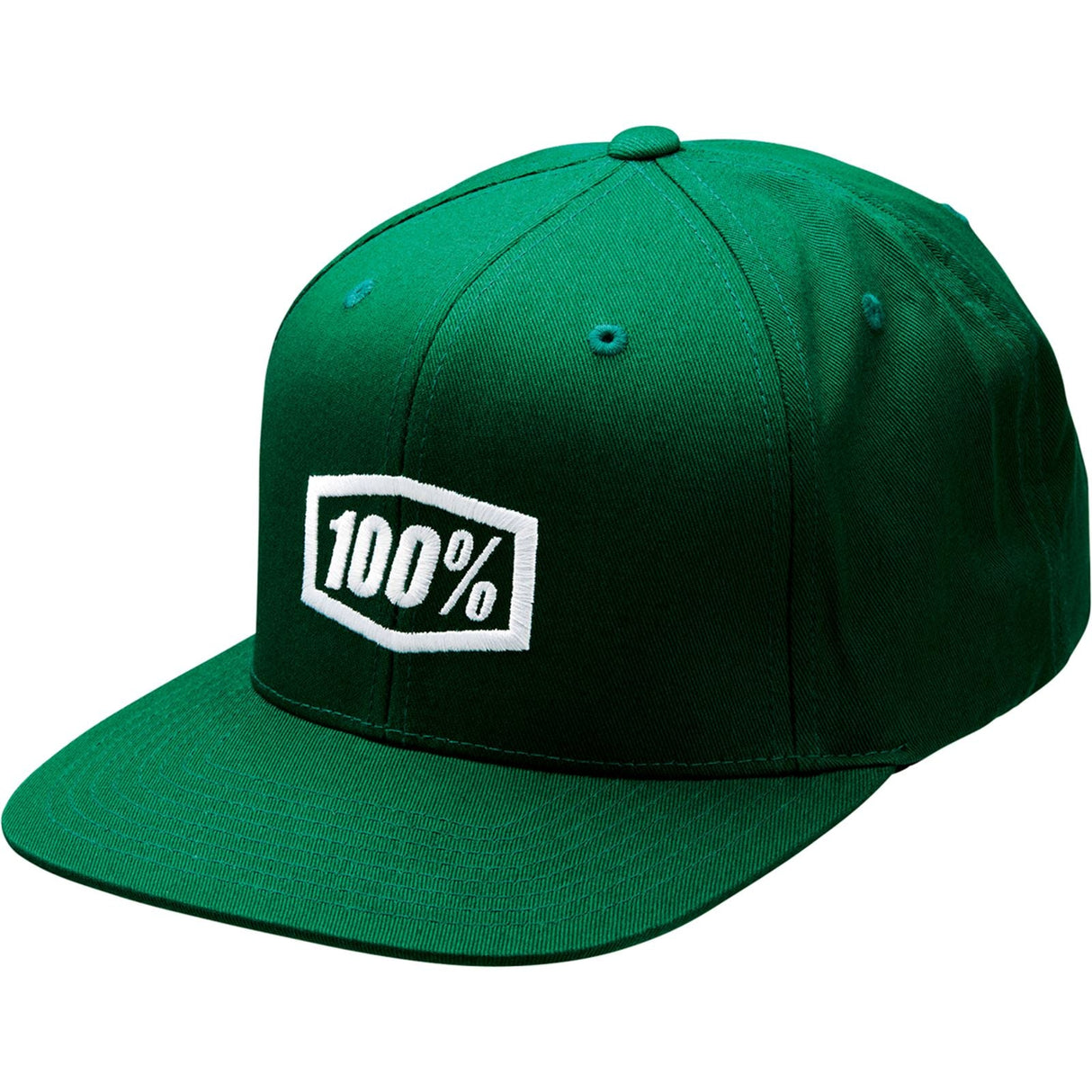 100% Icon Snapback Hat - Green - One Size [MPN: 20044-00002]