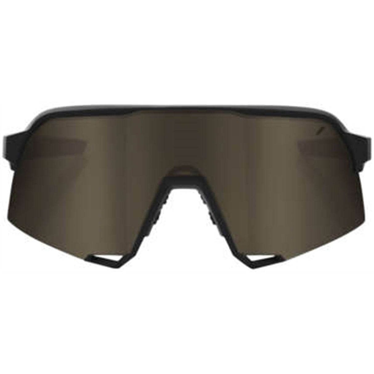 100% S3 Performance Sunglasses Soft Tact Black with Gold Mirror Lens [MPN: 60005-00002]