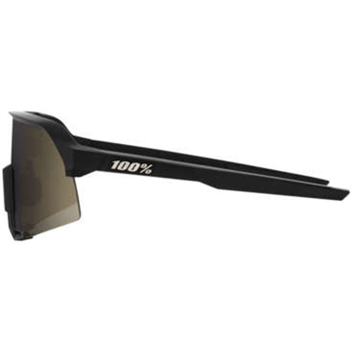100% S3 Performance Sunglasses Soft Tact Black with Gold Mirror Lens [MPN: 60005-00002]
