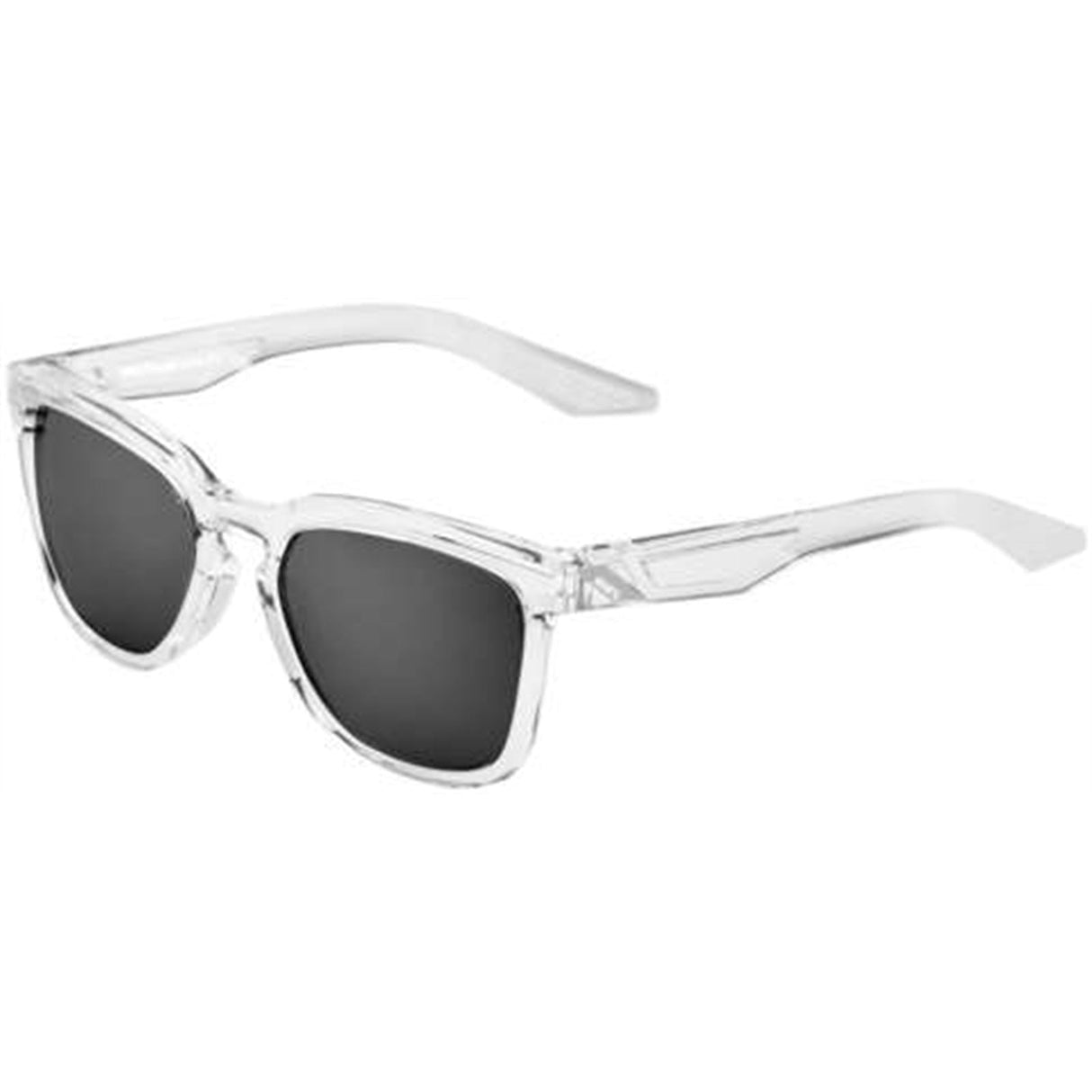 100% Hudson Sunglasses Crystal Haze with Black Lens [MPN: 60027-00006]