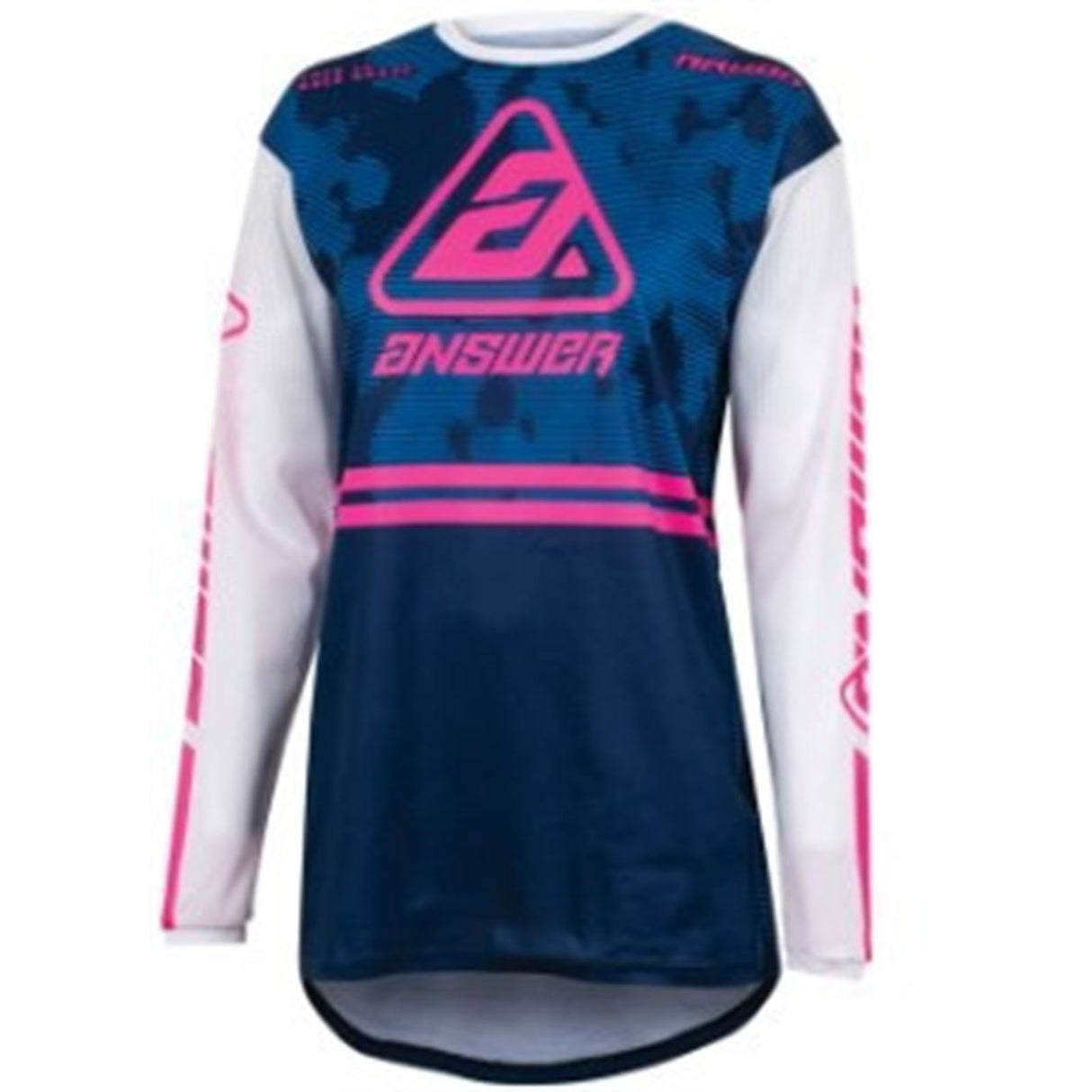 Answer Women's A23 Arkon Trials Jersey - Blue/White/Magenta - Medium [MPN: 447403]