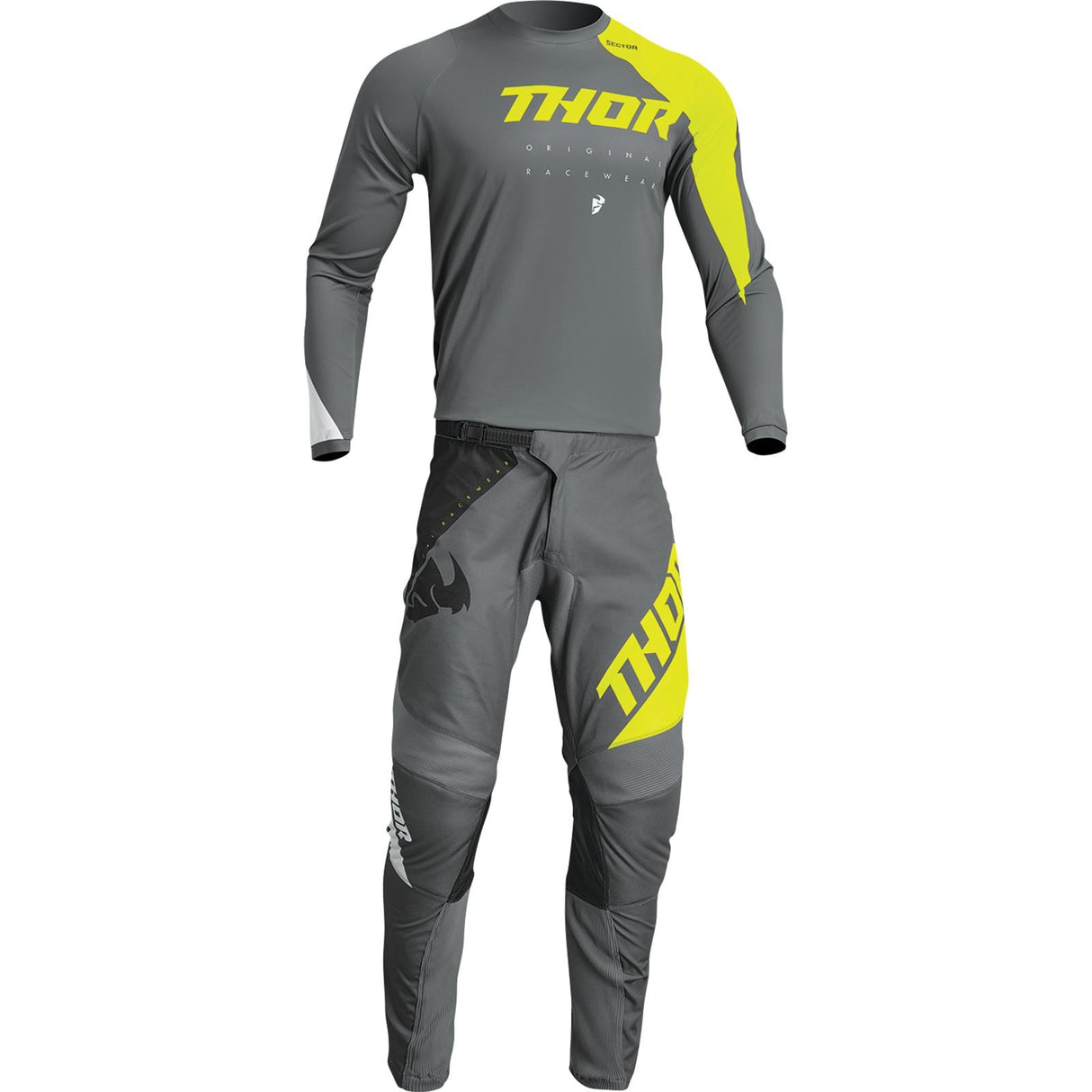 Thor Sector Edge Jersey - Gray/Acid - Medium 2910-7140