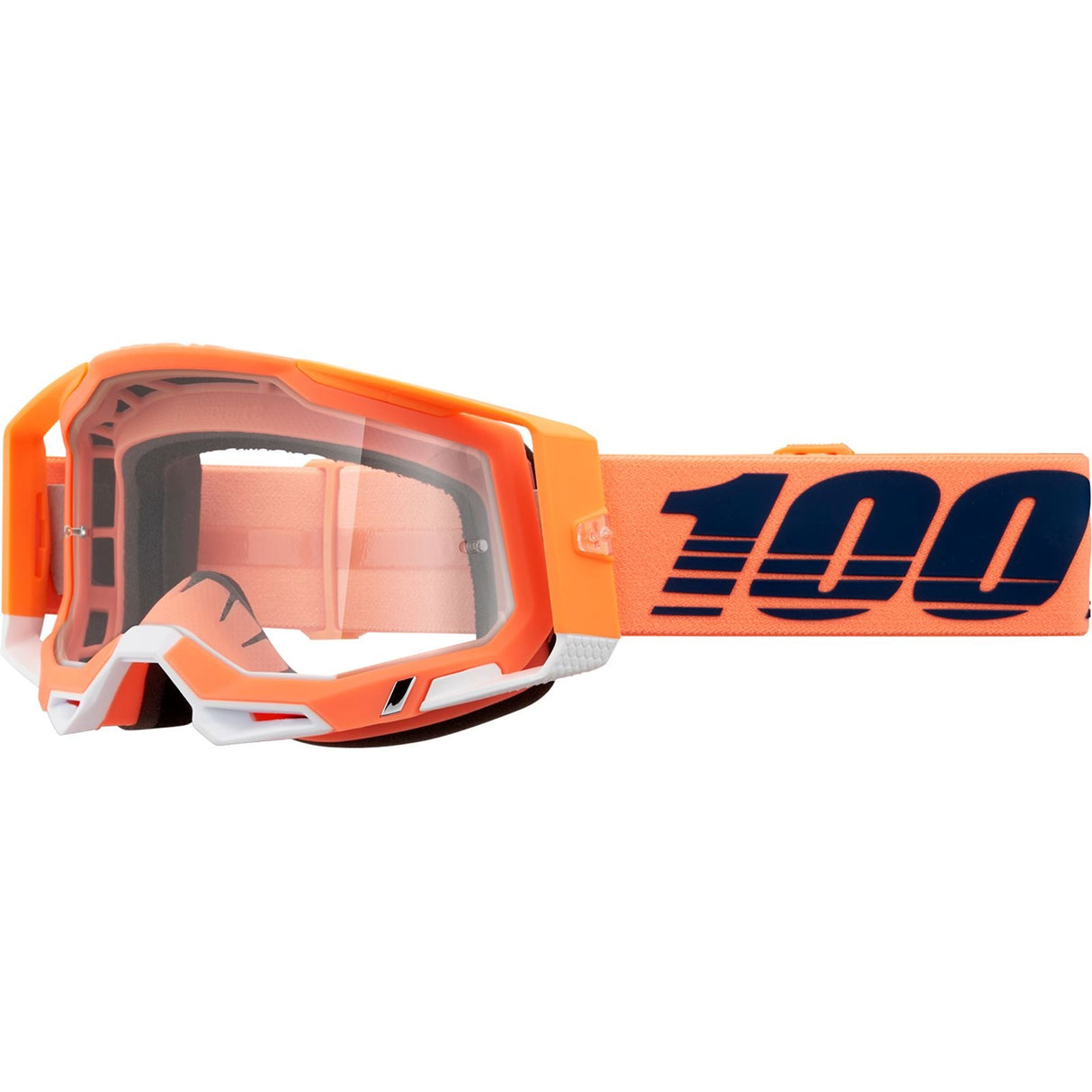 100% Racecraft 2 Goggles - Coral - Clear [MPN: 50009-00018]