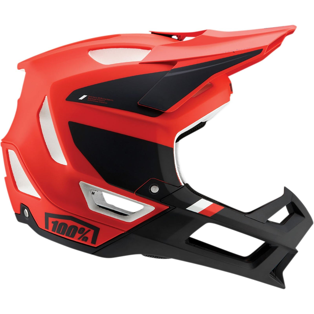 100% Trajecta Helmet - Fidlock - Cargo - Fluo Red - Large [MPN: 80003-00011]