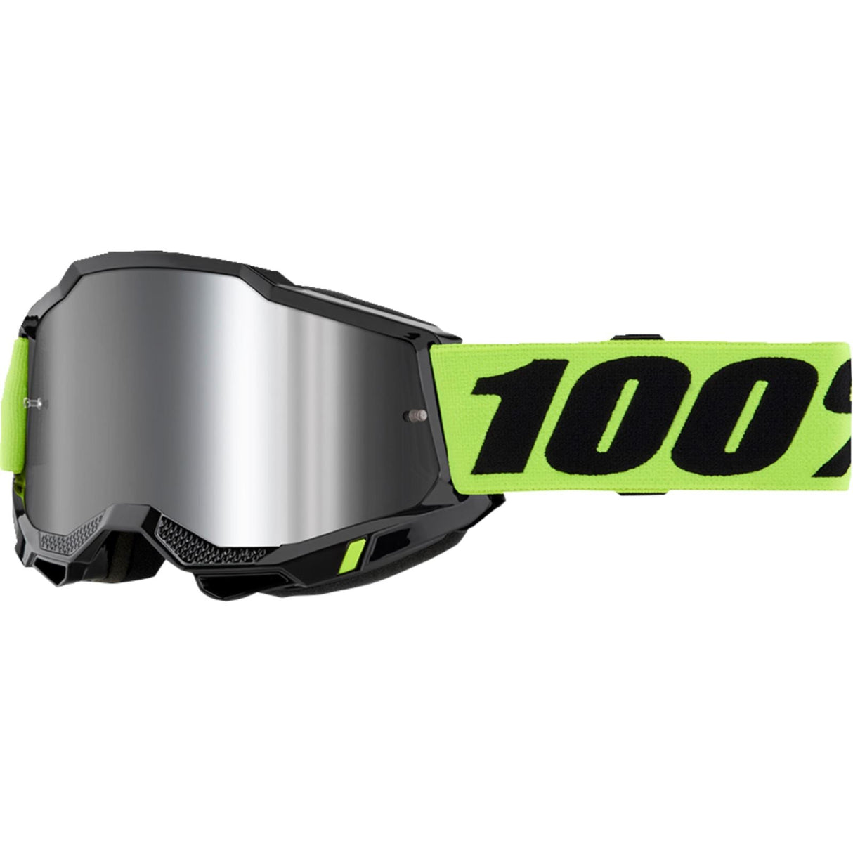 100% Accuri 2 Goggle - Neon Yellow - Mirror Silver Lens [MPN: 50014-00040]