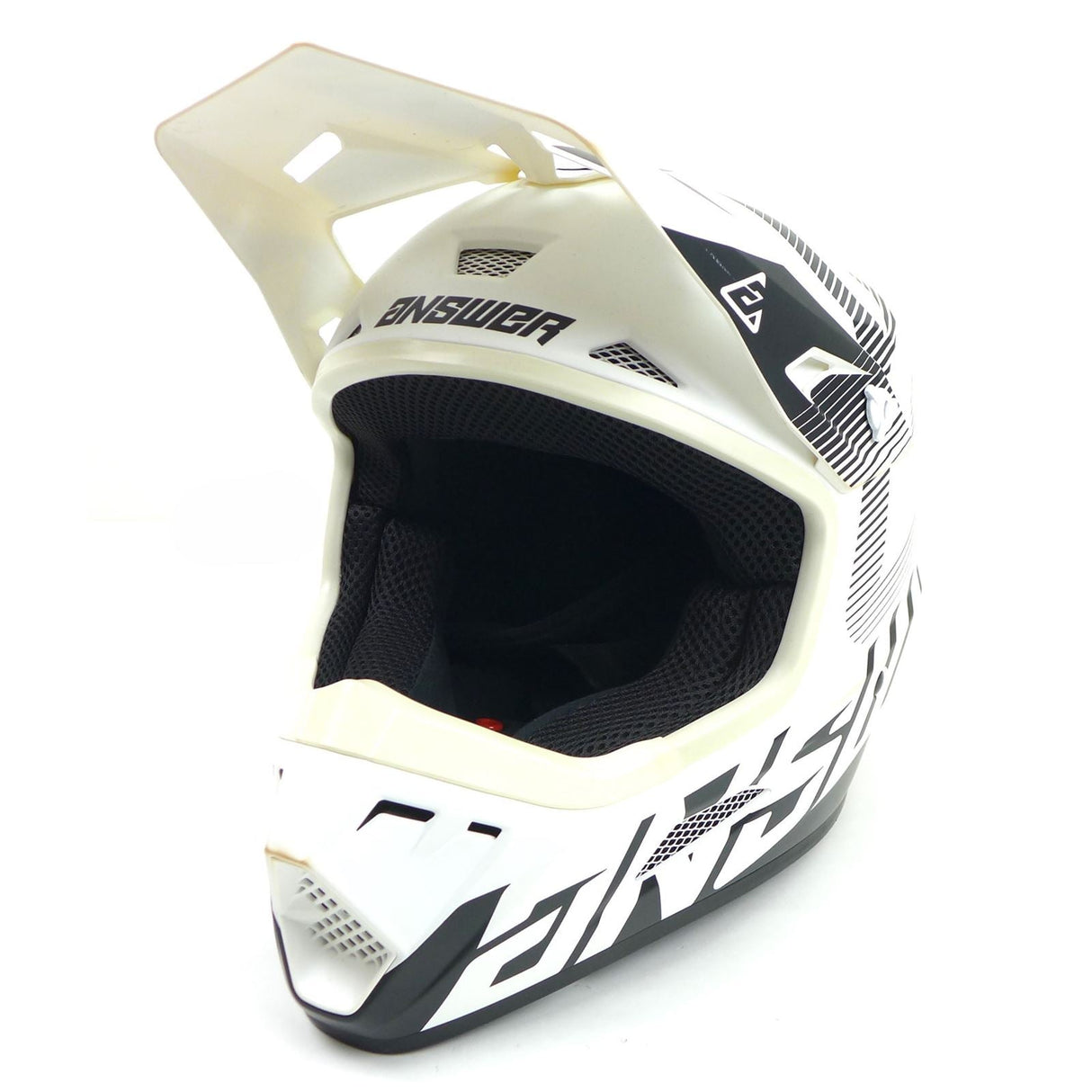 Answer A23 AR1 V2 Bold Helmet - White/Black - Youth Medium OPEN BOX [MPN: 447755]