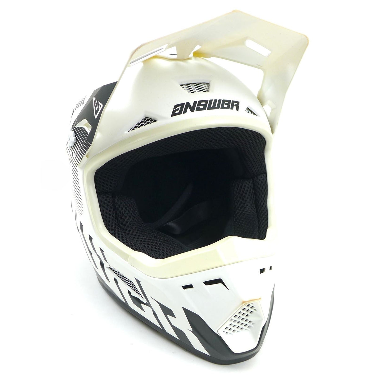 Answer A23 AR1 V2 Bold Helmet - White/Black - Youth Medium OPEN BOX [MPN: 447755]