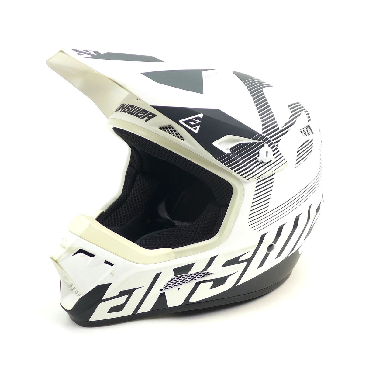 Answer A23 AR1 V2 Bold Helmet - White/Black - Youth Medium OPEN BOX [MPN: 447755]