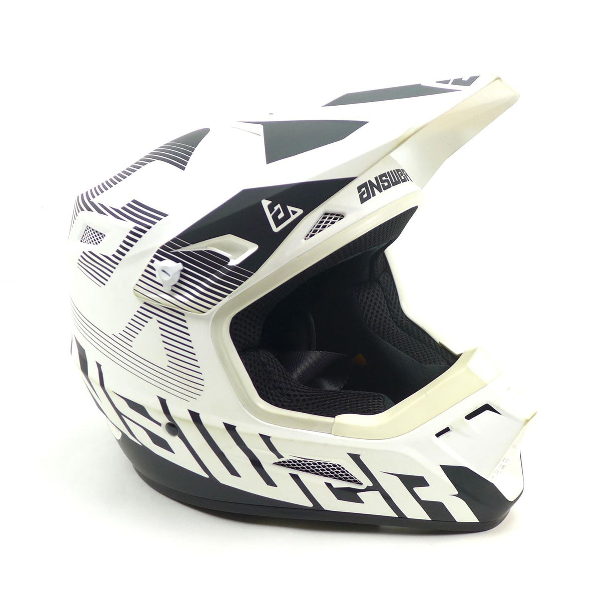 Answer A23 AR1 V2 Bold Helmet - White/Black - Youth Medium OPEN BOX [MPN: 447755]