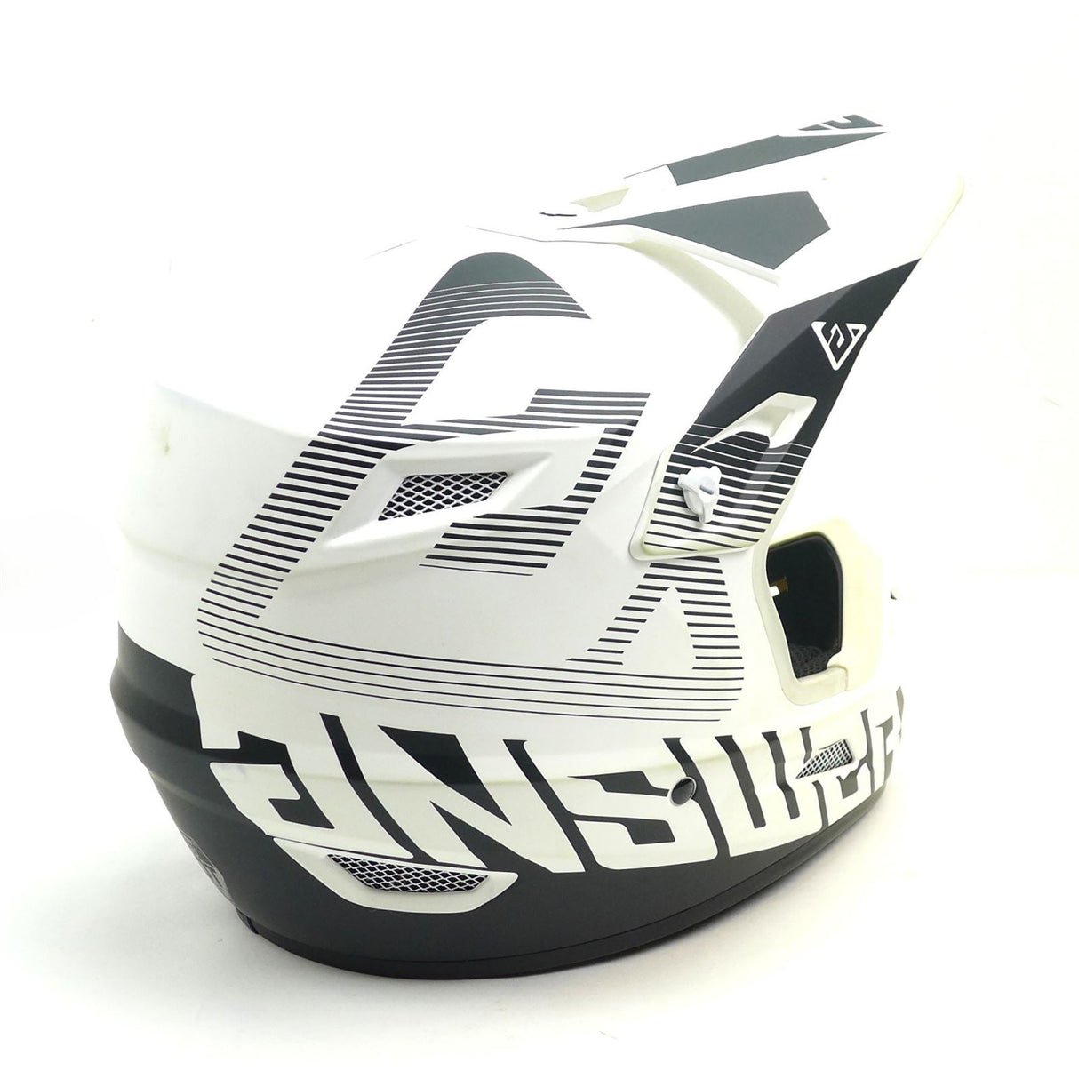 Answer A23 AR1 V2 Bold Helmet - White/Black - Youth Medium OPEN BOX [MPN: 447755]