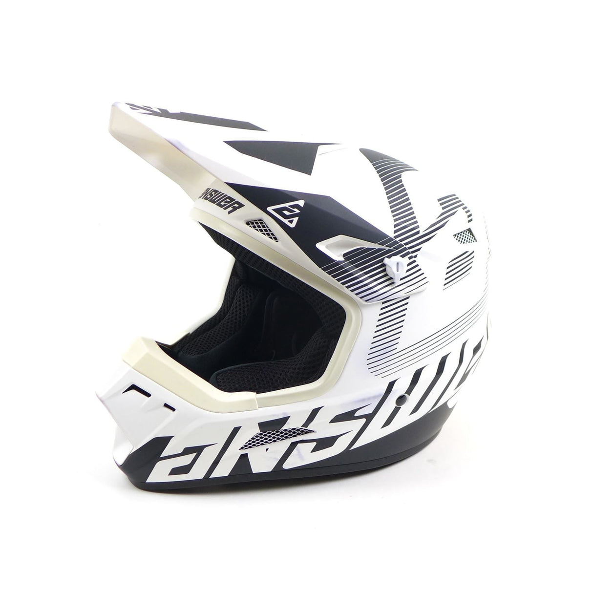 Answer A23 AR1 V2 Bold Helmet - White/Black - Youth Medium OPEN BOX [MPN: 447755]