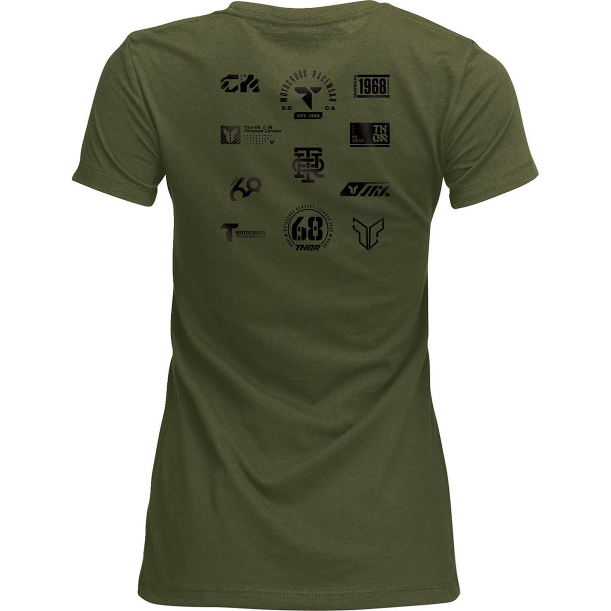 Thor Women's Patched Up T-Shirt - Military Green