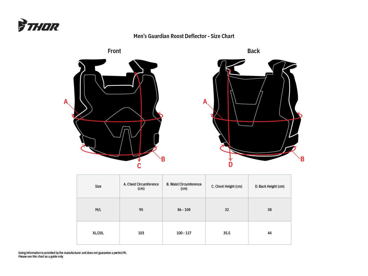 Thor Guardian S20 Red/Black  - X-Large/2X-Large [MPN: 2701-0958]