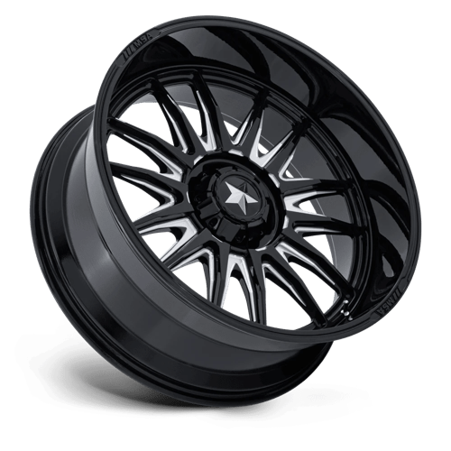 MSA M55 Commander UTV Gloss Black Milled Wheels, Cast Aluminum