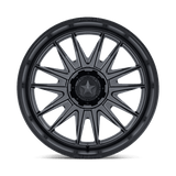 MSA M55 Commander UTV Matte Gunmetal with Matte Black Lip Wheels, Cast Aluminum