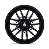 MSA M55 Commander UTV Gloss Black Milled Wheels, Cast Aluminum