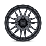 MSA M55 Commander UTV Matte Gunmetal with Matte Black Lip Wheels, Cast Aluminum