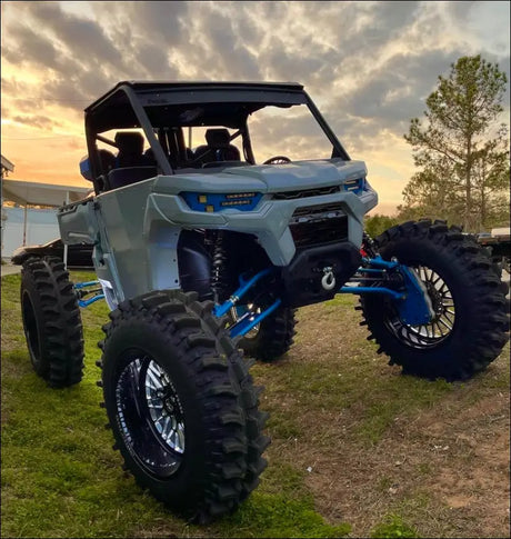 Can-Am Defender Adjustable Lift - NO AXLES (purchase your own) / Bolt on front sway bar mount / Oxford Blue ($500