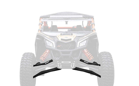 Can-Am Maverick X3 X RS High Clearance Boxed Front A-Arms - Black with Standard Duty Ball Joints