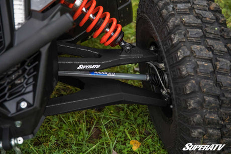 Can-Am Maverick X3 X RS High Clearance Boxed Front A-Arms - Black with Standard Duty Ball Joints