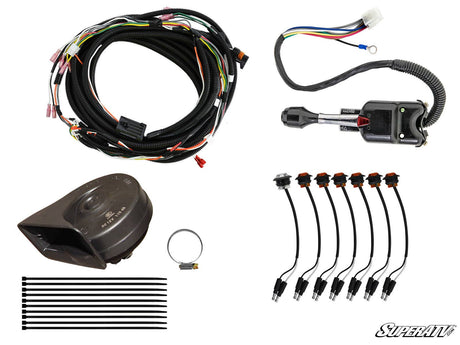 Polaris RZR Turbo Plug &amp; Play Turn Signal Kit with Steering Column and Attached Horn Kit