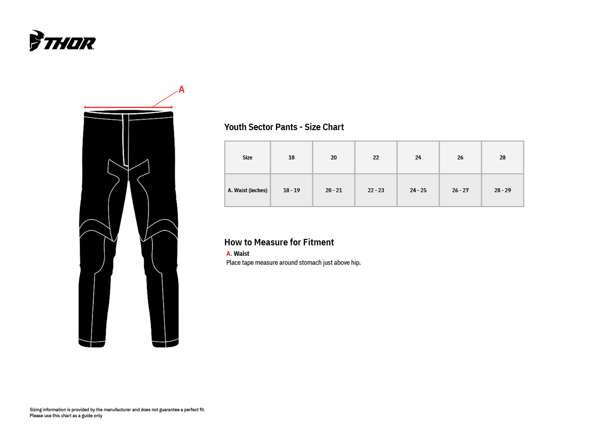 Thor Youth Minimal Sector Pants - Black - US 26 [MPN: 2903-2011]