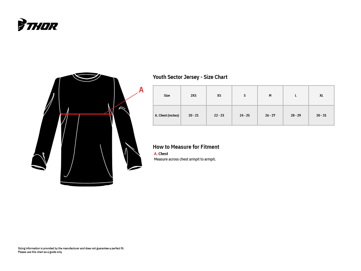 Thor Youth Sector Minimal Jersey - Navy - 2XS [MPN: 2912-2021]