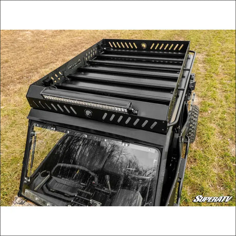Can Am Defender MAX Outfitter Roof Rack - Add 4 Cube Lights / 30’’ LED Light Bar / Aluminum