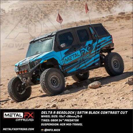 Delta R Beadlock | Satin Black Contrast Cut - Wheels