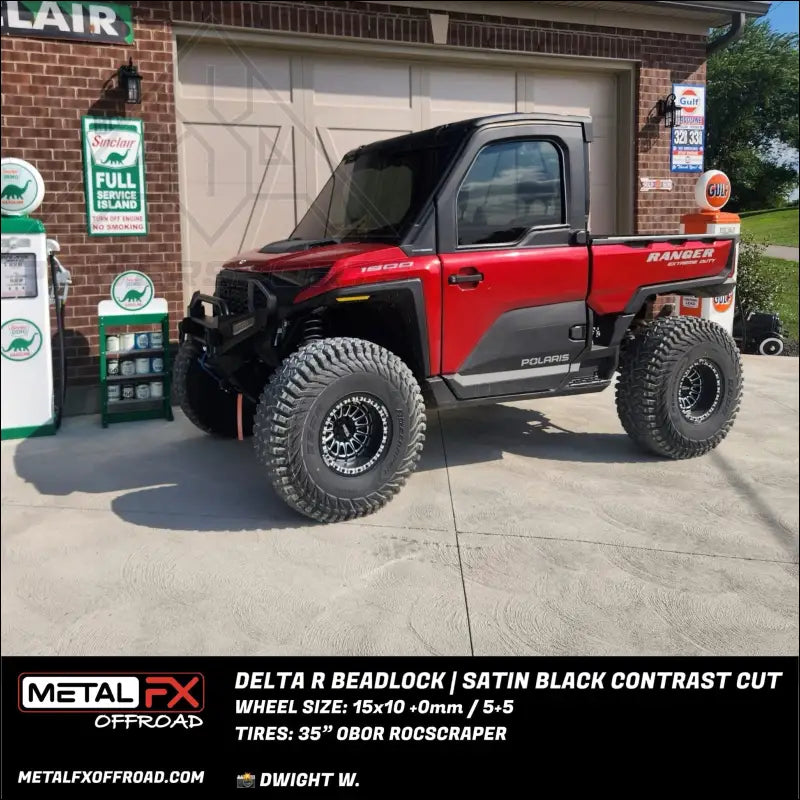 Delta R Beadlock | Satin Black Contrast Cut - Wheels