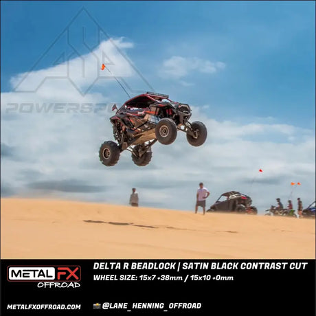 Delta R Beadlock | Satin Black Contrast Cut - Wheels