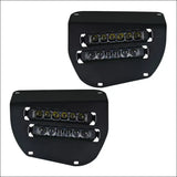 Dual Wide 8’’ LED Headlights for 2014-2025 Honda Rancher Foreman Rubicon - Textured Black - Head Lights