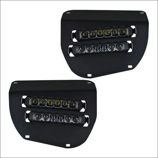 Dual Wide 8’’ LED Headlights for 2014-2025 Honda Rancher Foreman Rubicon - Textured Black - Head Lights