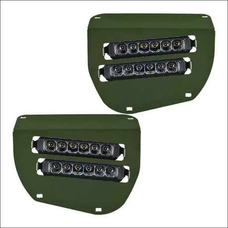 Dual Wide 8’’ LED Headlights for 2014-2025 Honda Rancher Foreman Rubicon - Olive Green - Head Lights