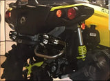 Empire industries Can-am Outlander Max Dual slip on exhaust - Powder coated black / Blue - Exhaust