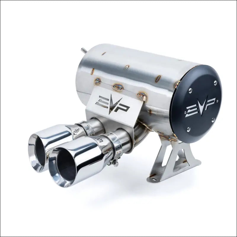 EVP Racing Dynamic Twin Exit Muffler for 2024 Can-Am Maverick R - Dual Wall Polished Stainless - Exhaust