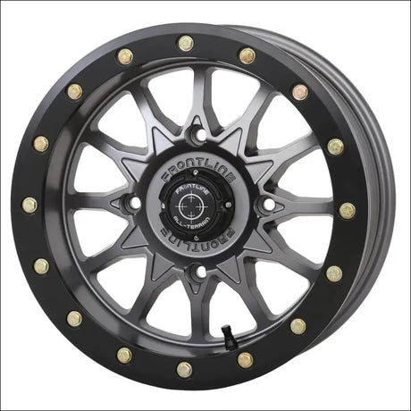 Frontline 223 Beadlock Wheels - Gunmetal Grey - 14x7 / 4x137 / 4 + 3 ( + 10mm)