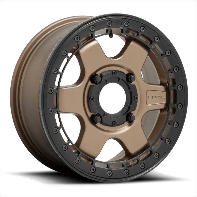 Fuel Block Beadlock Matte Bronze - 15x6 + 38mm / 4x156 - Wheels