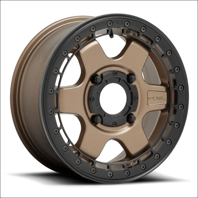 Fuel Block Beadlock Matte Bronze - 15x6 + 38mm / 4x156 - Wheels