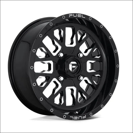 Fuel D611 Stroke Non-Beadlock Wheel Gloss Black Milled - 18x7 / 4x137 / + 13mm - Wheels