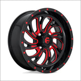 Fuel D642 Kompressor Gloss Black Red Tinted Clear - 18x7 / 4x137 / + 13mm - Wheels