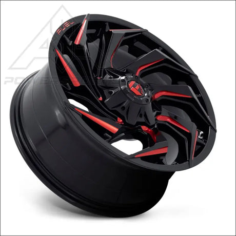 Fuel D754 Reaction UTV Wheel - Gloss Black Milled with Red Tint - Wheels