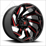 Fuel D754 Reaction UTV Wheel - Gloss Black Milled with Red Tint - Wheels