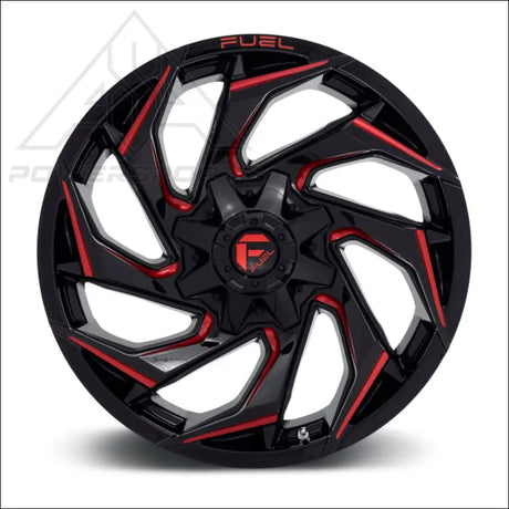 Fuel D754 Reaction UTV Wheel - Gloss Black Milled with Red Tint - Wheels